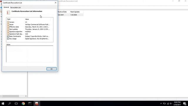 Viewing Digital Certificates Revocation List and Untrusted Certificates смотреть онлайн