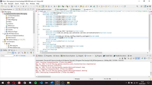 Java Restful API with Jersey 1.19.1 and Apache v8.5 смотреть онлайн