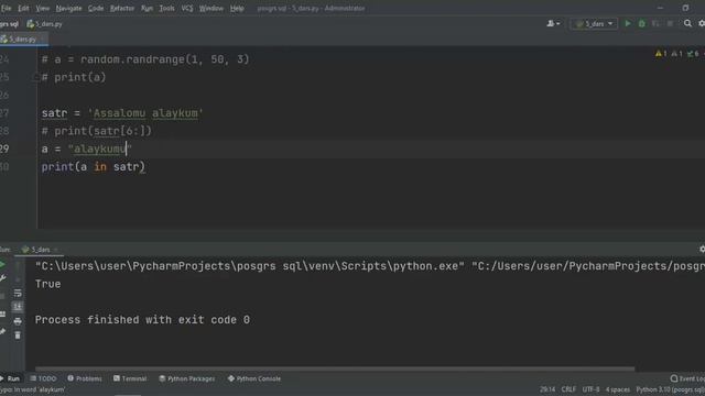 Real Python 5-dars. Pythonda ma'lumot turlari bilan ishlash. #real #python. #pycharm. #5dars смотреть онлайн