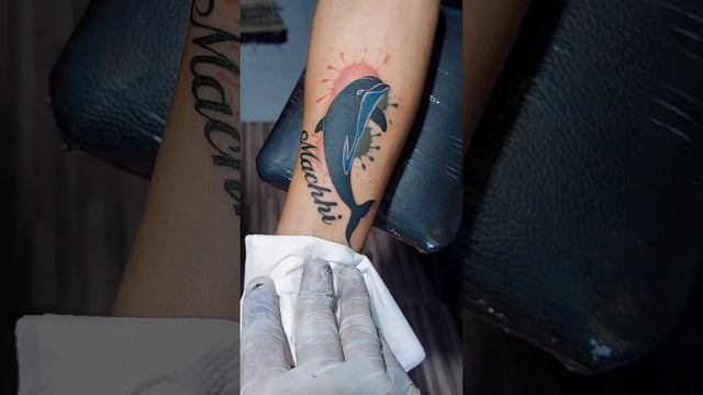 dolphin tattoo❤️#youtube #shortsvideo #viral #nametattoo ??? смотреть онлайн