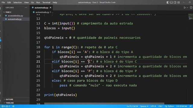 OBI 2008 - Solução Python: problema "Autoestrada" - Modalidade Programação - Nível Junior - Fase 2 смотреть онлайн