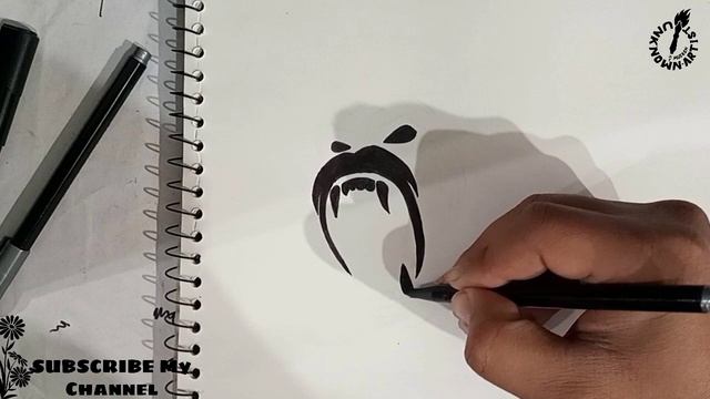 Angry Gorilla Face Drawing Tutorial | How to draw Gorilla Tattoo Easy смотреть онлайн