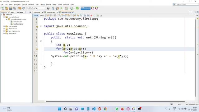 Java #19 | Java for beginners | Program for nested loop | In Hindi | #javaforbeginners #nestedloop смотреть онлайн