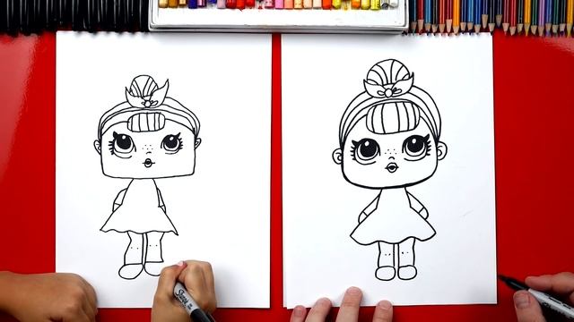 How To Draw An L.O.L. Surprise Doll + Plus We Open One! смотреть онлайн