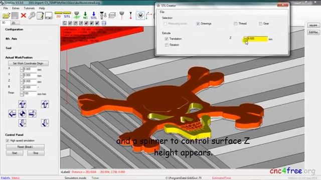GrblGru FREE Milling / Lathe CAM, Simulation, CNC control Software смотреть онлайн