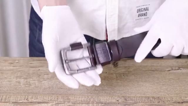 Кожаный мужской ремень из прессованной кожи 125 см. Кожаный коричневый ремень с пряжкой смотреть онлайн