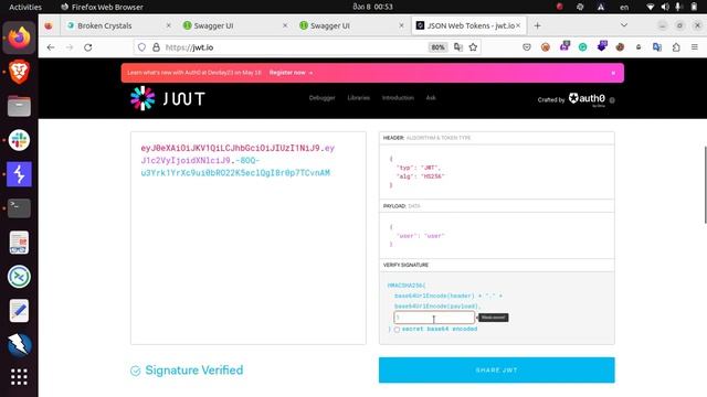 JWT Attack - Weak Key - Secret Brute Force With Hashcat