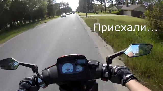 Закончился бензин на пути домой - Ran out of gas on Yamaha Zuma 2T смотреть онлайн