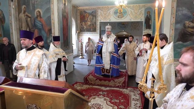 Фрагмент богослужения в Ильинском соборе в день прославления праведного Иоанна Кронштадтского