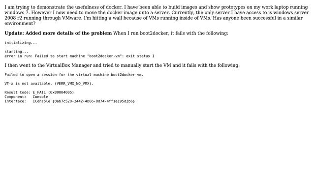 How can I run docker on windows server 2008 r2 running in vmware? смотреть онлайн