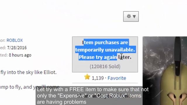 Roblox "Item purchases are temporarily unavailable. Please try again later."Problem [Fixed] смотреть онлайн