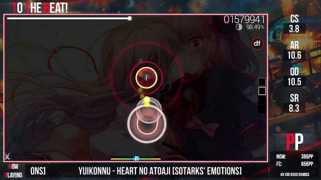 jot_bab | yuikonnu - Heart no Atoaji [Sotarks' Emotions] +DT 97.85% 373x/456x 1x miss 535pp смотреть онлайн