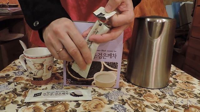 Напиток из черных бобов и черного кунжута (готовим дома). смотреть онлайн