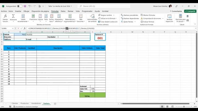 Manejo de Herramientas Ofimáticas 2016: EXCEL - Unidad 2 - Taller 2: Formulas y Funciones Excel 201 смотреть онлайн