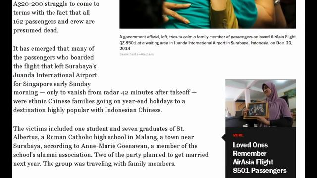Air-Asia Crash Flight QZ 8501 Missing Plane Crashes In Java Sea - Bodies and Debris Recovered смотреть онлайн
