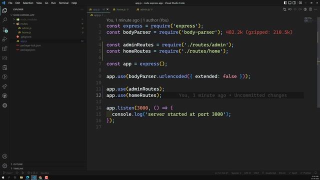 12. Divide the Routes into a separate file using Express Router & add custom 404 error page - NodeJ смотреть онлайн
