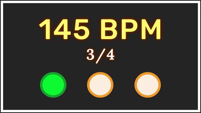 145 BPM 3/4 - Metrónomo con acento ⏳✔️ смотреть онлайн