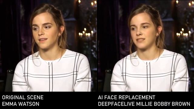 EMMA WATSON AND MILLIE BOBBY BRONW ( FACE REPLACEMENT, DEEPFACELIVE ) смотреть онлайн