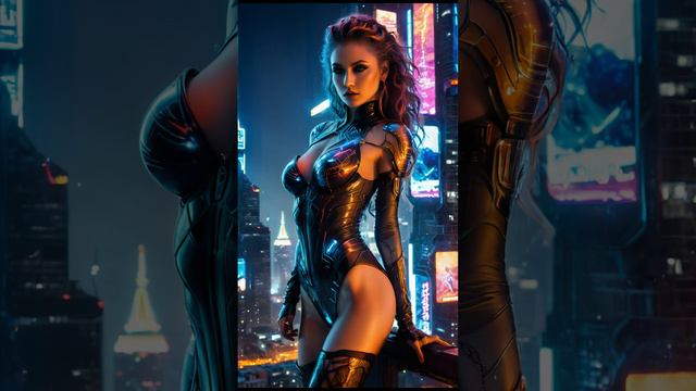 Cyberpunk Allure - [4K] AI LOOKBOOK, AI ART beautiful girls, AI Models смотреть онлайн