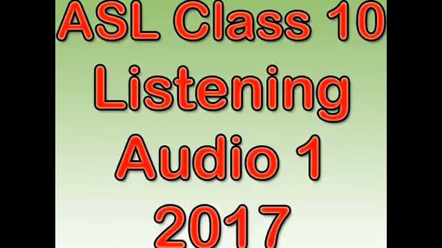 CBSE Assessment of Speaking and Listening (ASL) 2017 for Class 10, Listening Test Audio Script 1 смотреть онлайн