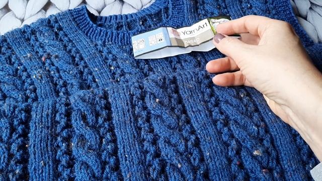 Жилет спицами из турецкой пряжи YarnArt TWEED. смотреть онлайн