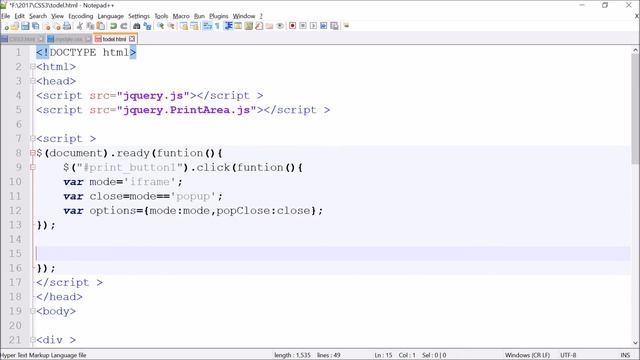 print web page area using jQuery | How to print specific area of web page using jQuery HINDI URDU смотреть онлайн