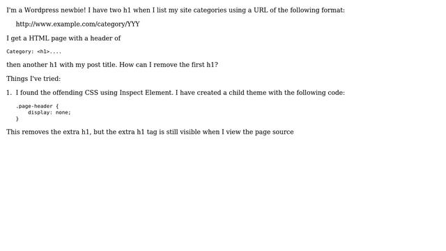 Wordpress: Remove h1 from 2015 theme смотреть онлайн