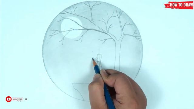 How to Draw a Girl with Butterfly in Moonlight for Beginners - Easy Pencil Sketch Drawing Tutorial смотреть онлайн