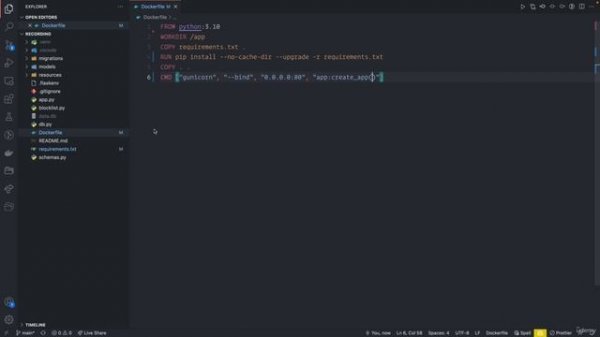 11 - Deployments with Render.com - 003 How to run Flask with gunicorn in Docker