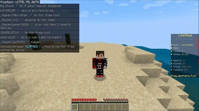 All Basic Command in Lifesteal SMP || Applemc Server смотреть онлайн