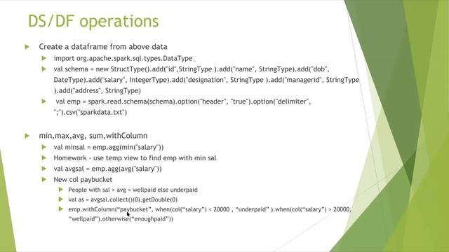 Spark - Dataset And Dataframe Operations смотреть онлайн