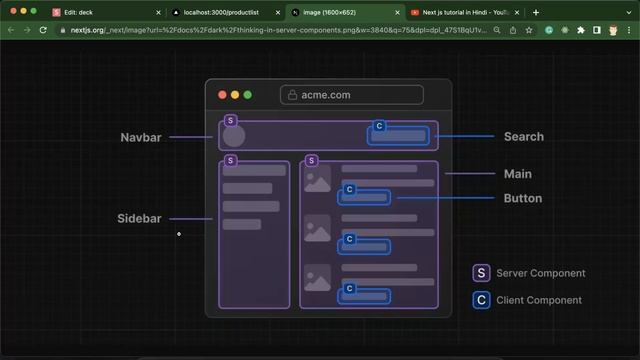 Next JS tutorial in Hindi #20 | Use client component with server component in next.js 13.4 смотреть онлайн