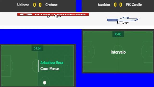 Udinese x Crotone 🌎 Excelcior x PEC x Zwolle - Campo Virtual ⚽ смотреть онлайн