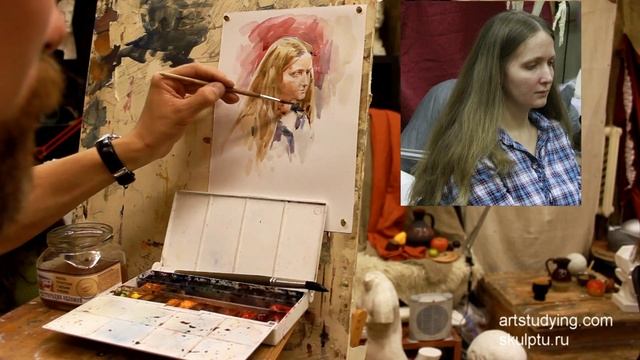 Маленький акварельный портрет смотреть онлайн