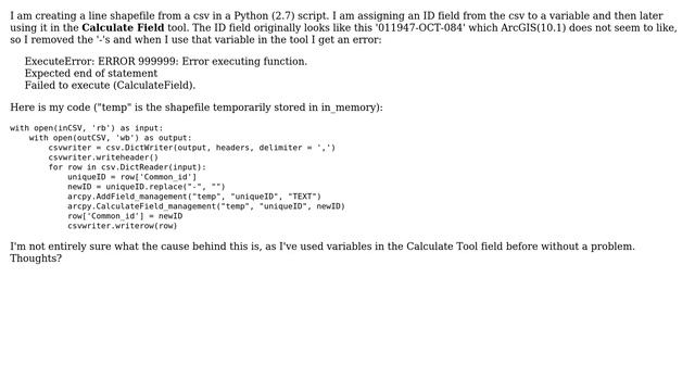 GIS: Calculate Field python code has "Expected end of statement" error смотреть онлайн