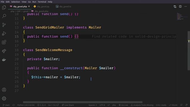 #16 مبدأ Dependency Inversion ( أمثلة تستخدم المبدأ - correct code ) смотреть онлайн
