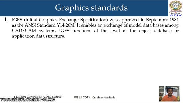Lecture 4, GRAPHICS STANDARDS-IGES-STEP-DXF-GKS-VDM (computer aided design) смотреть онлайн
