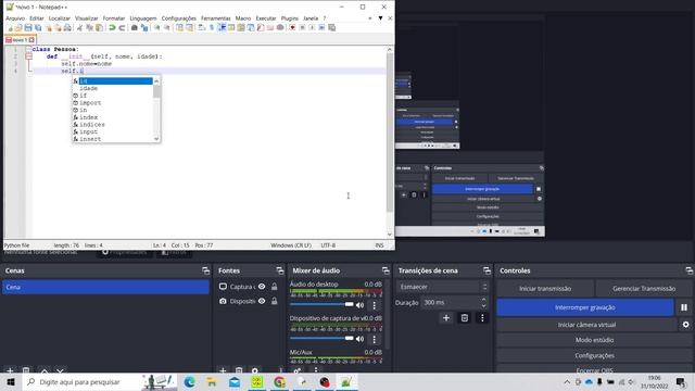 aula de programação Python parte 28 usando o Notepad++ (tutorial por Gabriel) смотреть онлайн