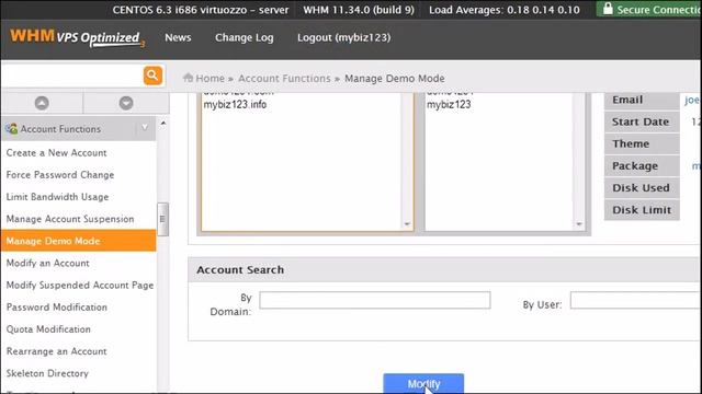 Disable or enable Demo mode in WHM смотреть онлайн