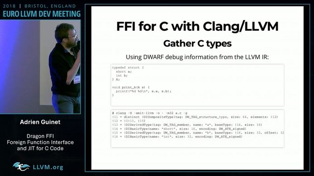 2018 EuroLLVM Developers’ Meeting: “DragonFFI: Foreign Function Interface and JIT using Clang/LLVM смотреть онлайн