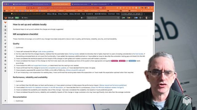 Update for the GitLab product's default MR template смотреть онлайн