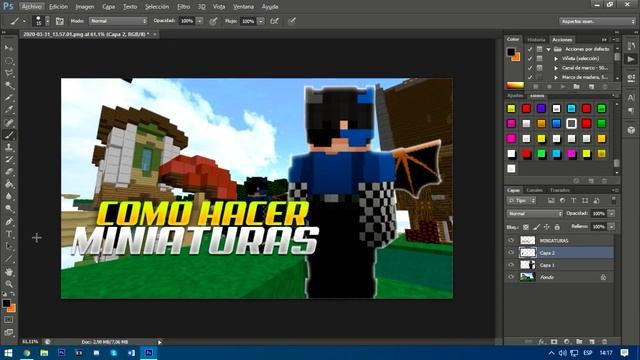 ??️COMO hacer MINIATURAS de MINECRAFT para YOUTUBE en PHOTOSHOP CS6 [2020] || larot29? смотреть онлайн