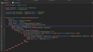 ГАЙД | Как сделать leaderboard по убийствам и смертям в Roblox Studio