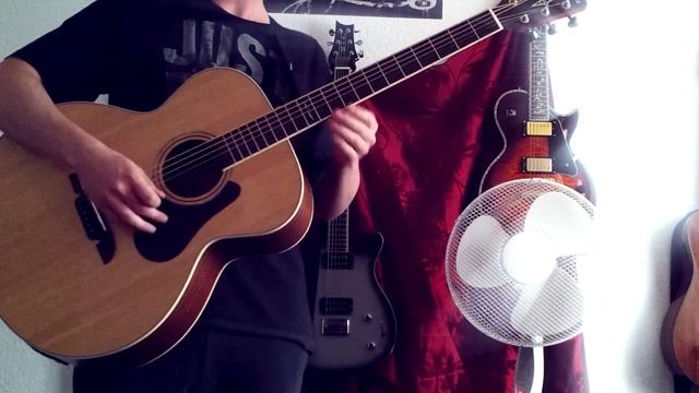 Jamming my new "Alvarez ABT60E" baritone acoustic guitar | Percussive playing смотреть онлайн
