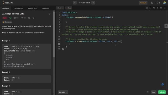 23. Merge k Sorted Lists - Leetcode | Java & C++ | Hard | Algorithm | DSA смотреть онлайн
