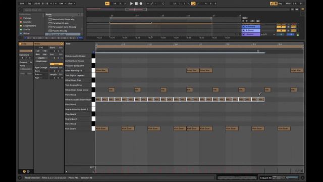 Как сделать ударные для трека в стиле Techno в Ableton Live (для новичков) смотреть онлайн