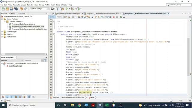 Video4 JAVA Programa3 Entrada de Datos desde teclado usando Buffer Parte2 смотреть онлайн