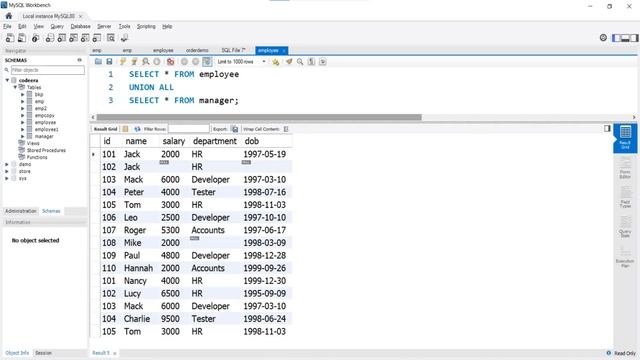 29-SET Operators in SQL | Union | Union All | Intersect | Except or Minus | Examples | SQL Tutorial смотреть онлайн