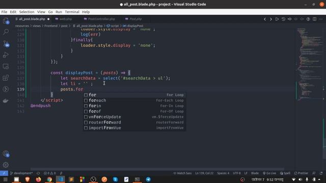 Laravel Full Course Class 36 | Dynamic Post Search using Vanilla JS and Axios | Subscriber Module смотреть онлайн