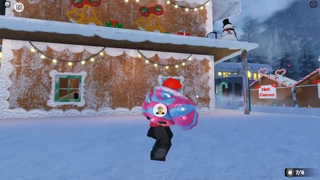 Как получить праздничный рюкзак снеговика на спину в роблокс в игре Roblox Community Space смотреть онлайн